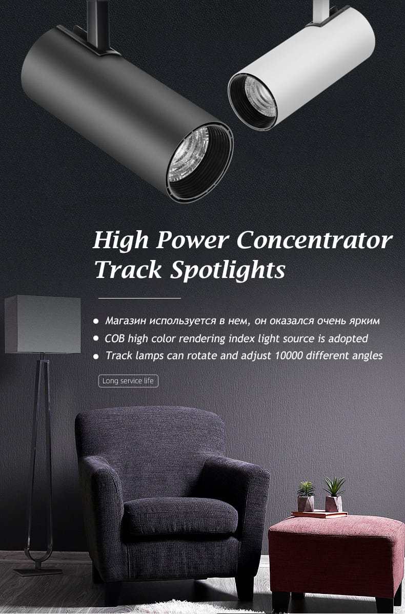 Ceiling Mounted COB Track Light (12W)