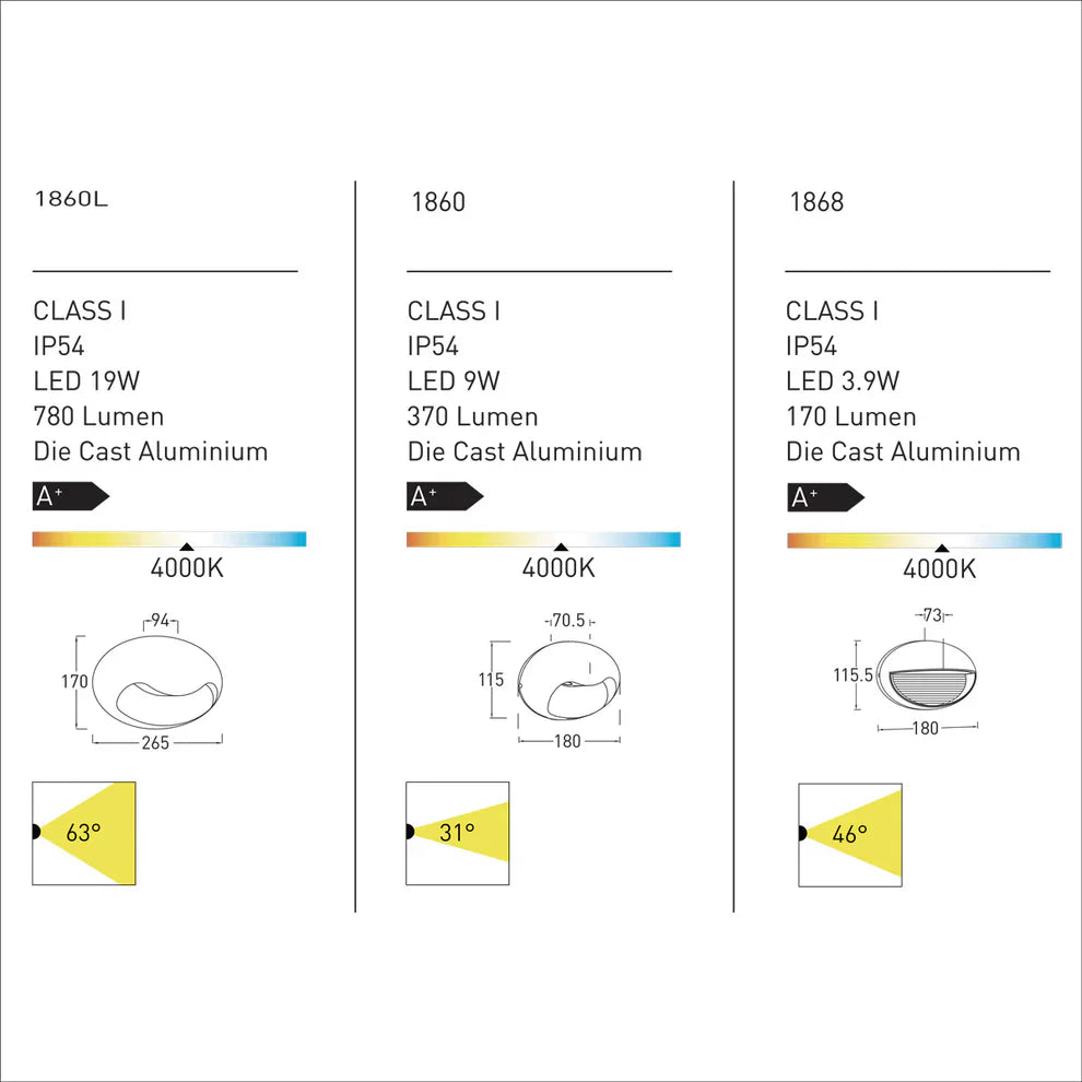 Three Eyes Outdoor Wall Light