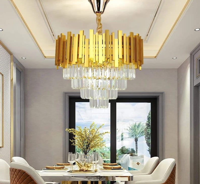 Modern Design Gold Luxury Crystal Chandelier – HomeFit