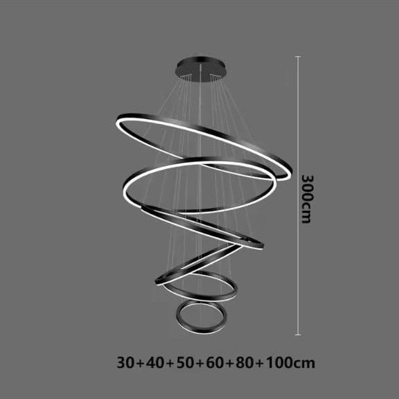 Modern Luxury Duplex Ring Chandelier