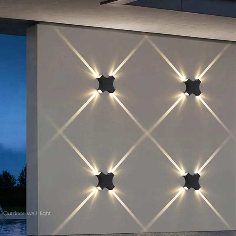 4 Way Cross Shape LED Wall Light