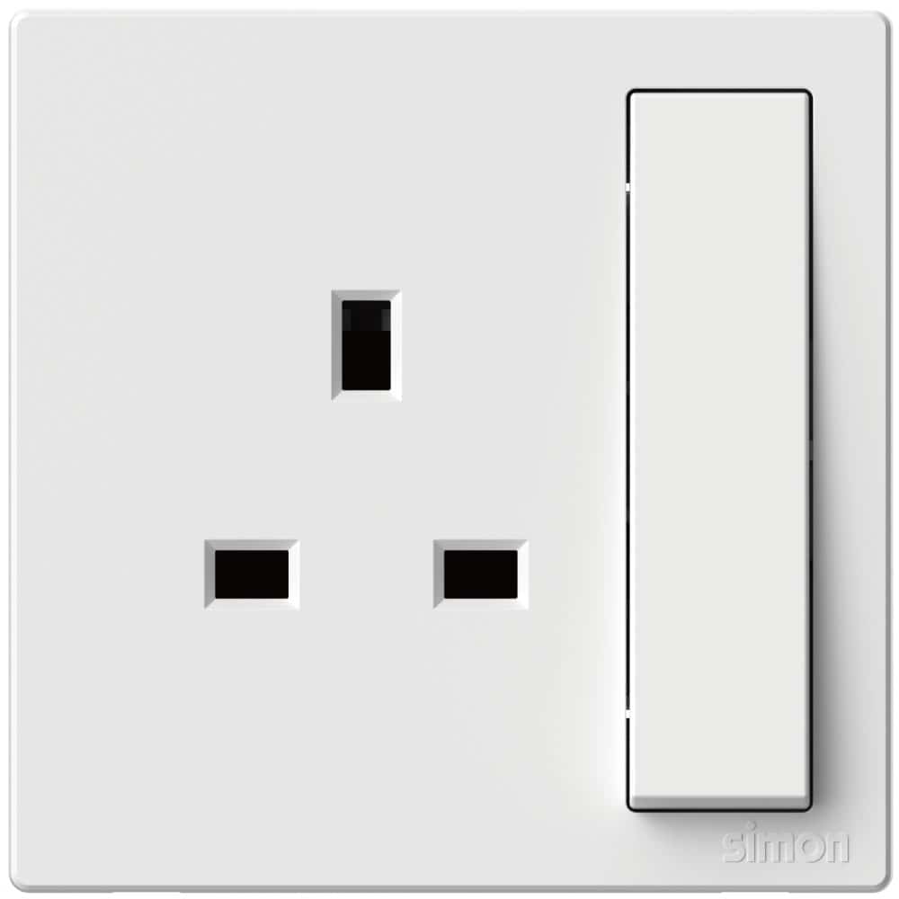 1G British Standard Socket with Switch - Simon