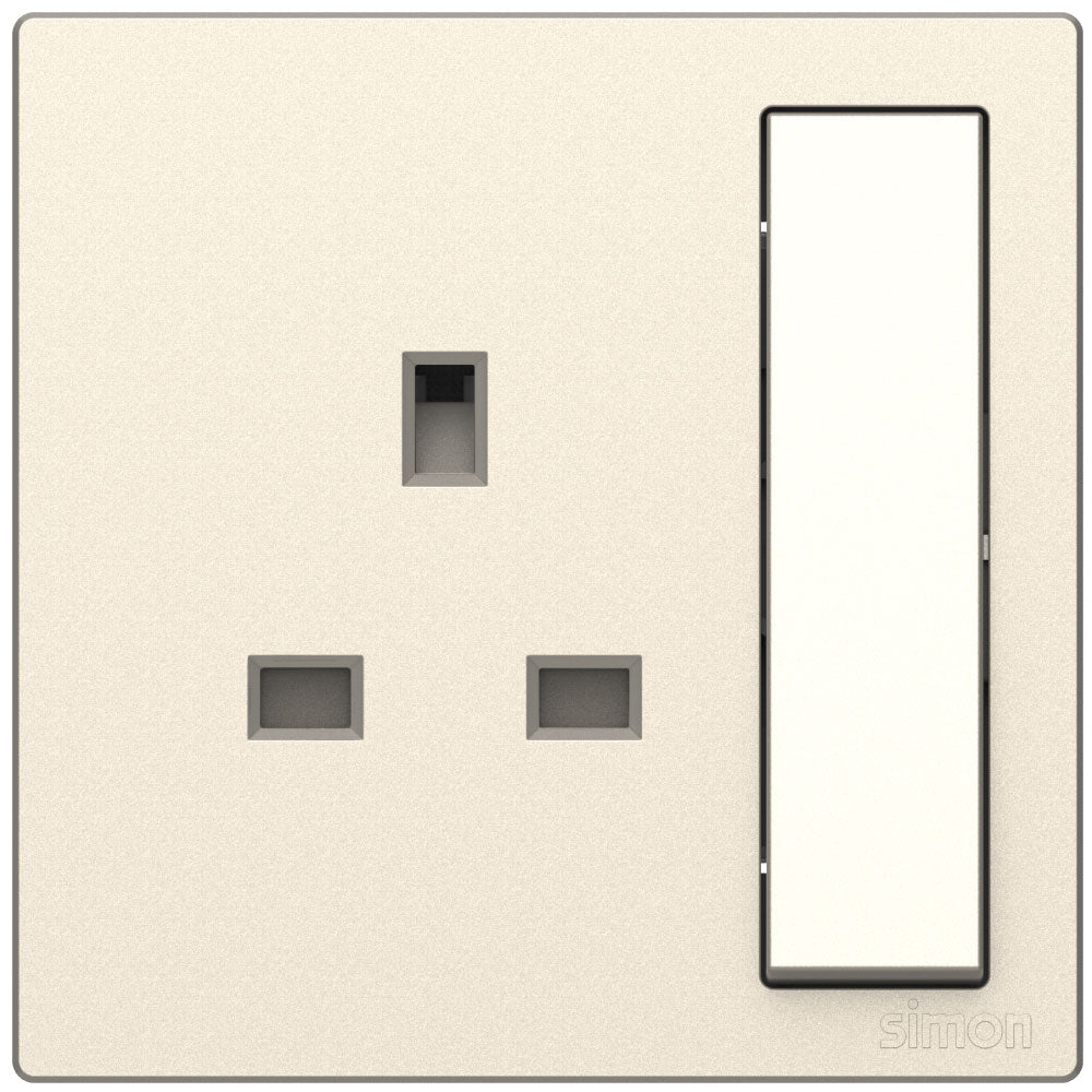 1G British Standard Socket with Switch Colors - Simon