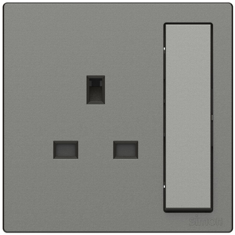 1G British Standard Socket with Switch Colors - Simon