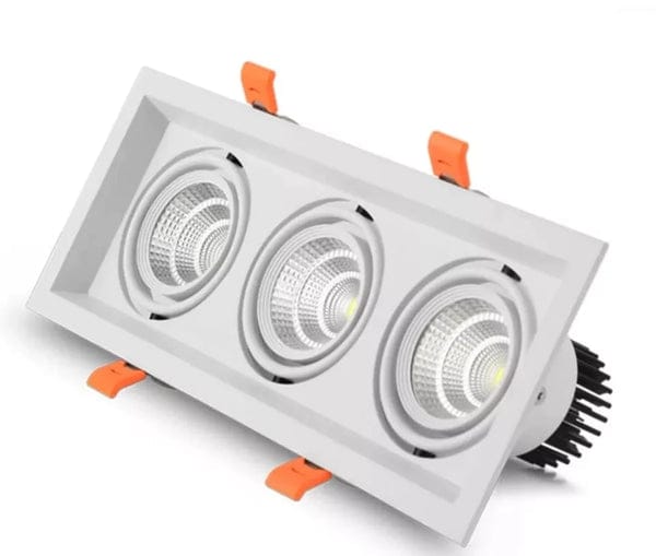 COB Downlight Rectangular Recessed (3x8watt)