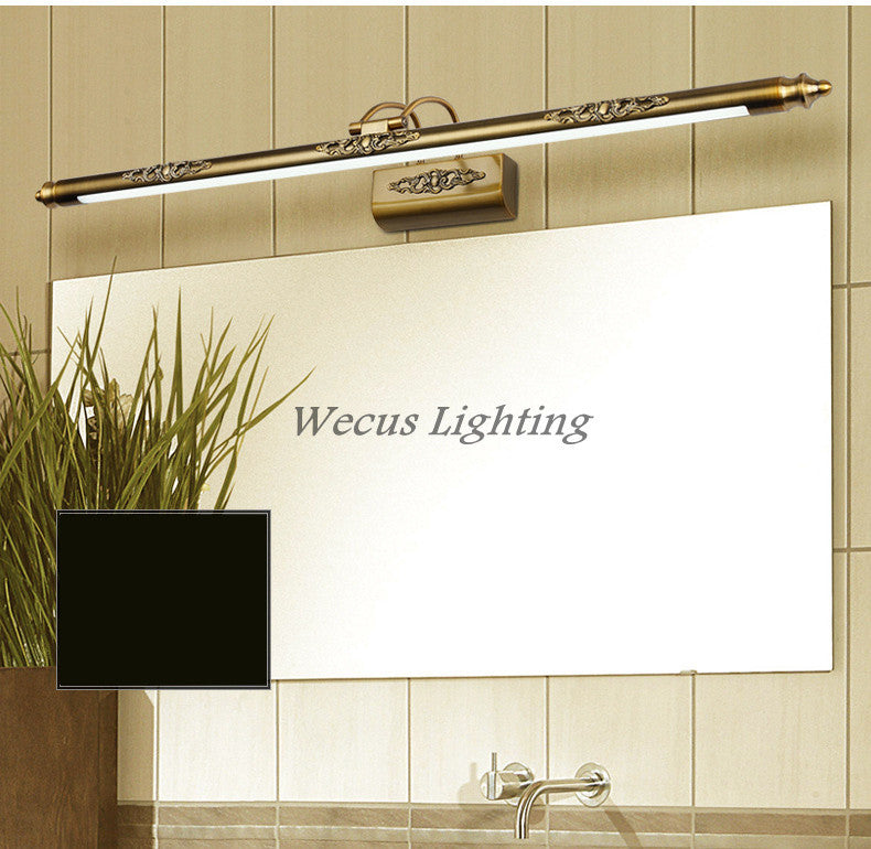 Bronze Carved LED Vanity Light