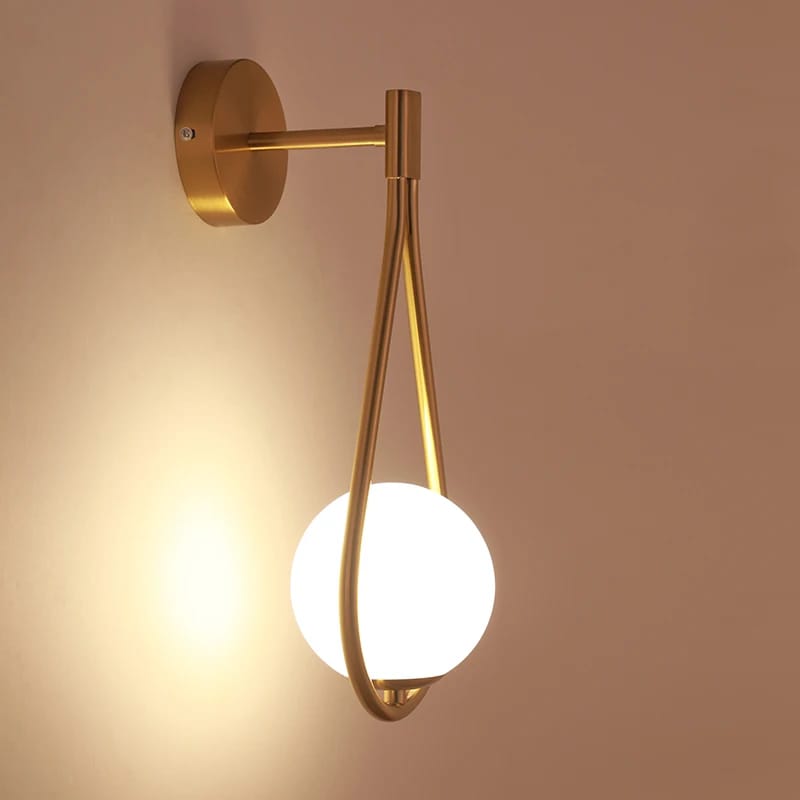 Nordic Simple Round Golden Wall Lamp