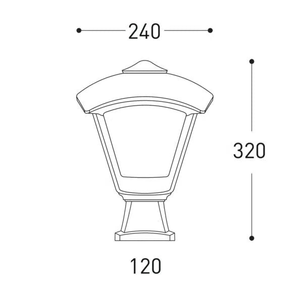 Classic Style Outdoor Wall Top/ Gate Light Disma/Dario