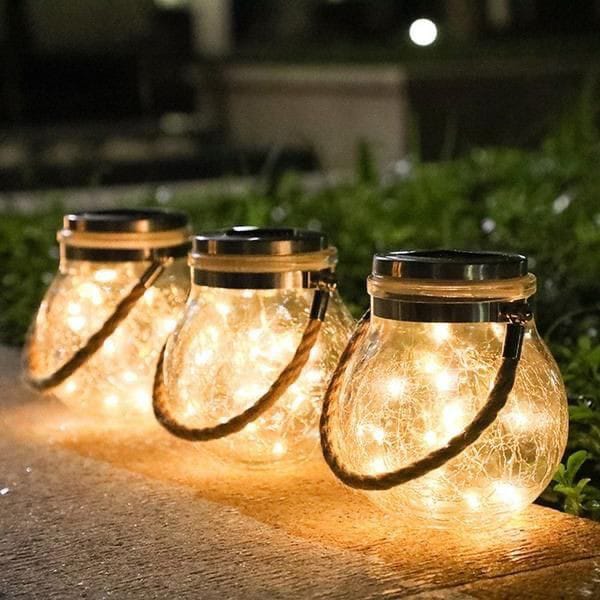 Solar Powered Glass Jar Garden Light (4pcs pack)