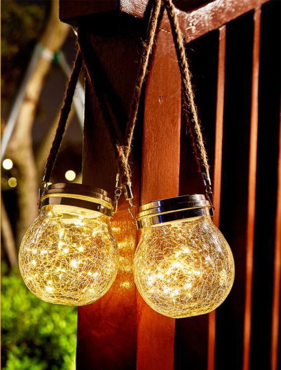 Solar Powered Glass Jar Garden Light (4pcs pack)
