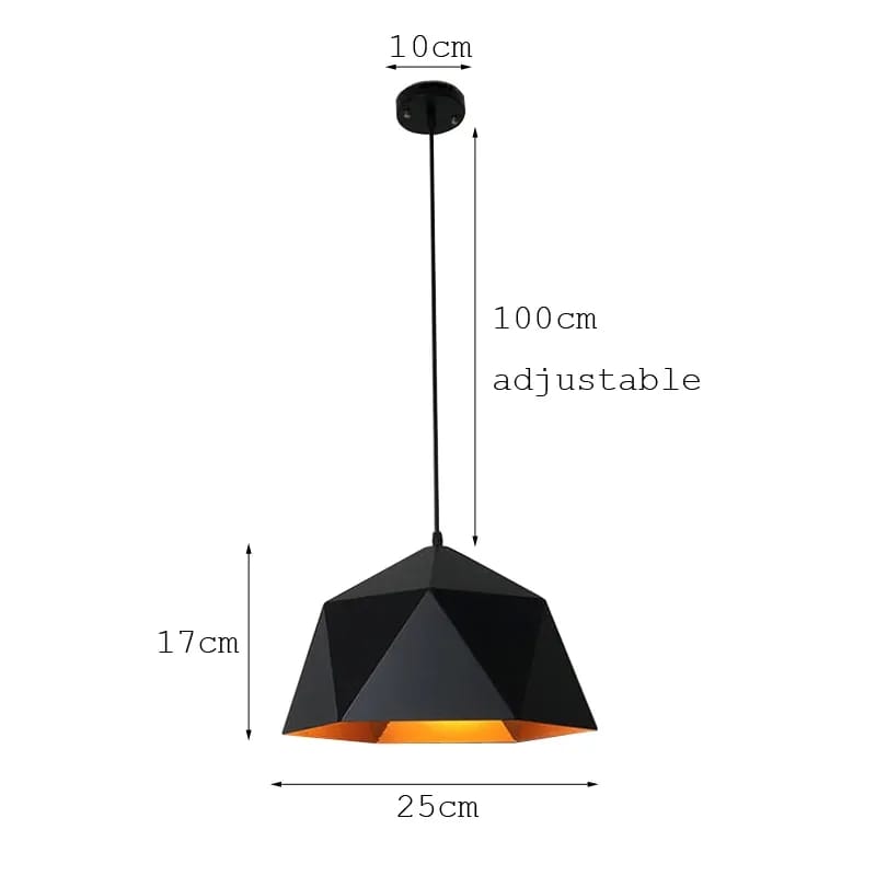 Geometric Bowl Shaped Ceiling Pendant Lamp
