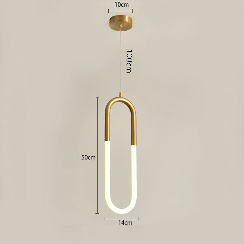 U Shaped Long Line Modern Hanging Lamp