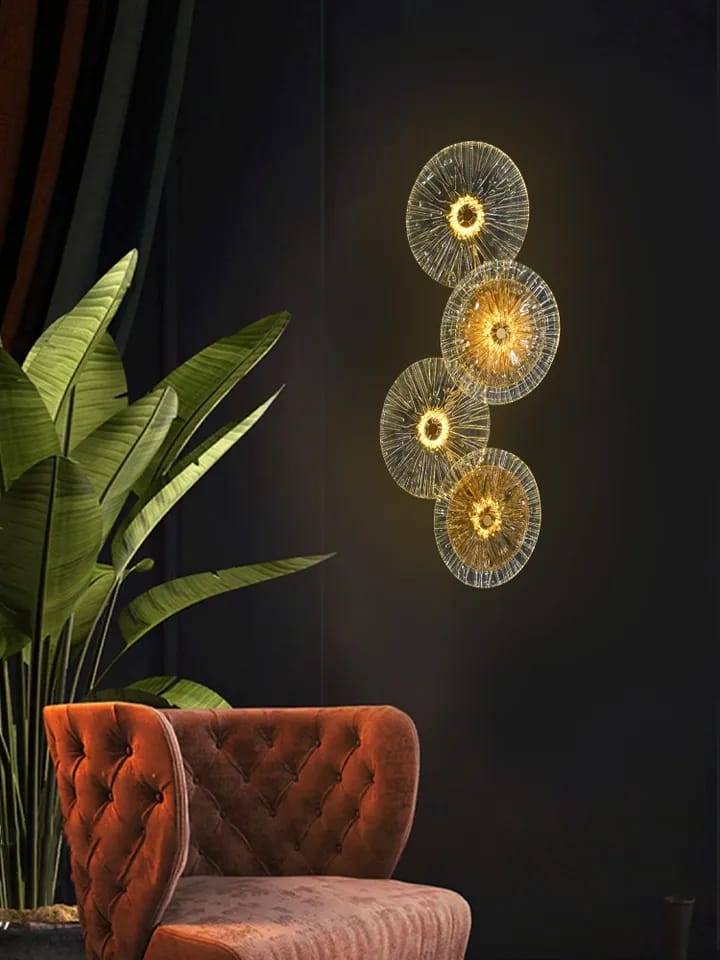 Modern Designer Luxury Lotus 4 Leaf Wall Sconce