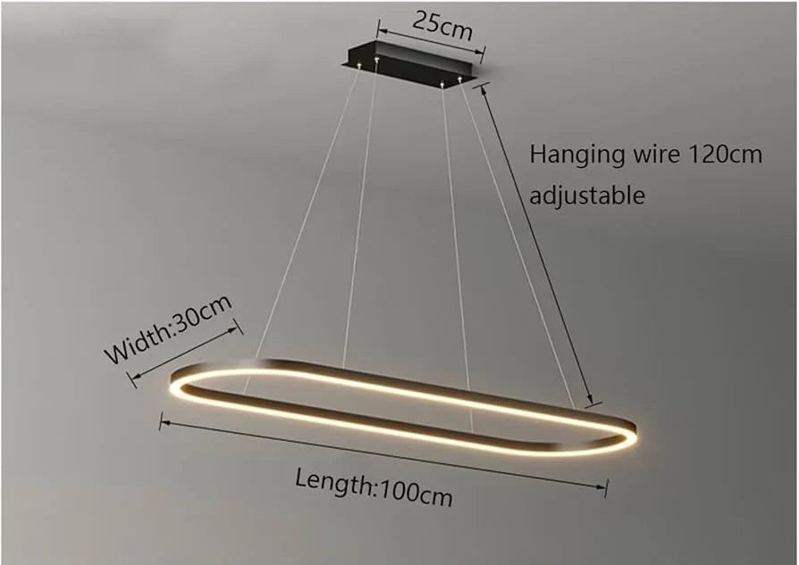 Modern Oval LED Hanging Light (3in1)