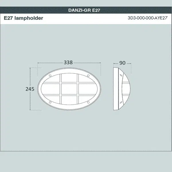 Rita Range Round Classical Bulkhead Lamp - Fumagalli