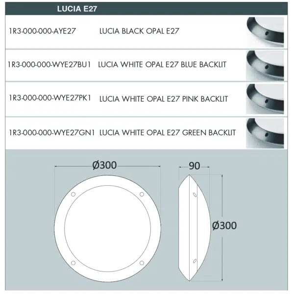 Lucia Range Round Bulkhead Lamp - Fumagalli