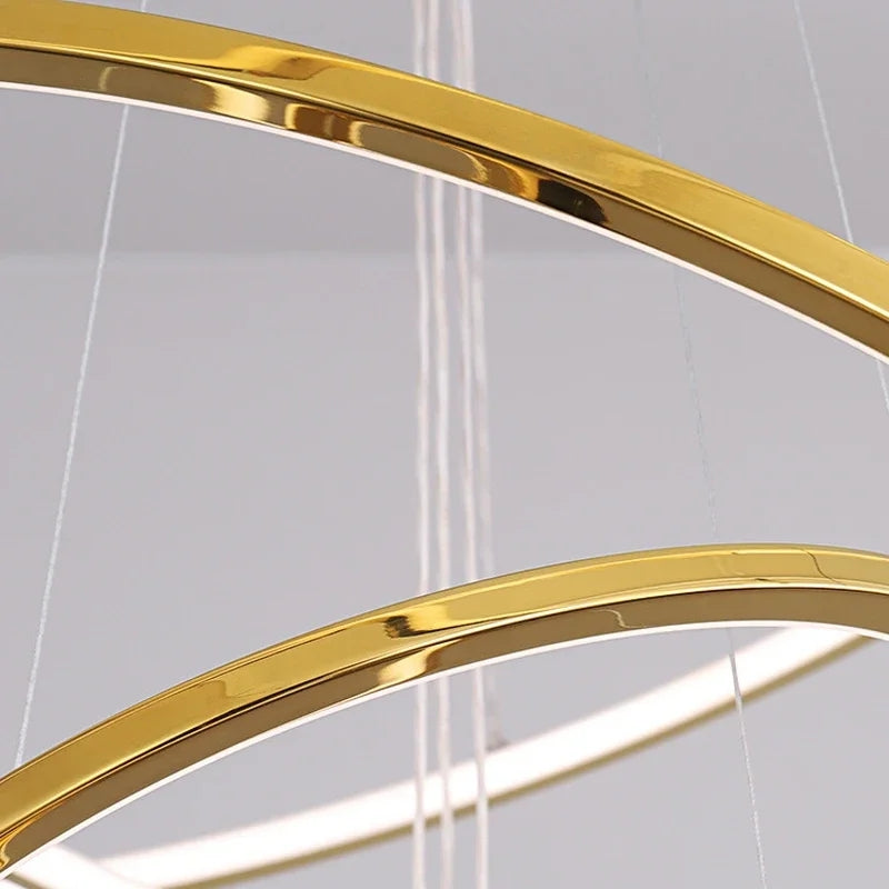 Modern Rings Crystal LED Chandelier (300mm - 1200mm)