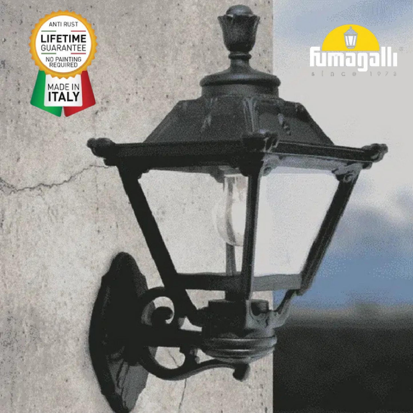 GOLIA Square Wall Lantern in Classic Style - Fumagalli