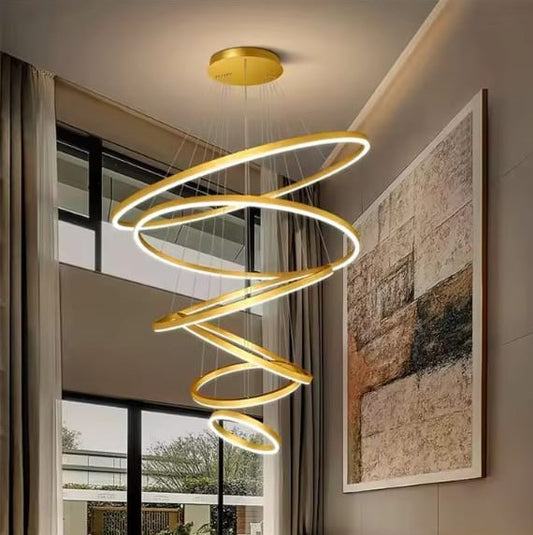 Modern Luxury Duplex Ring Chandelier