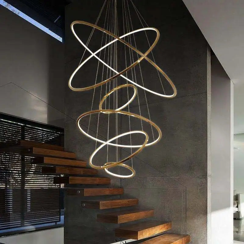 Modern Rings Crystal LED Chandelier (300mm - 1200mm)