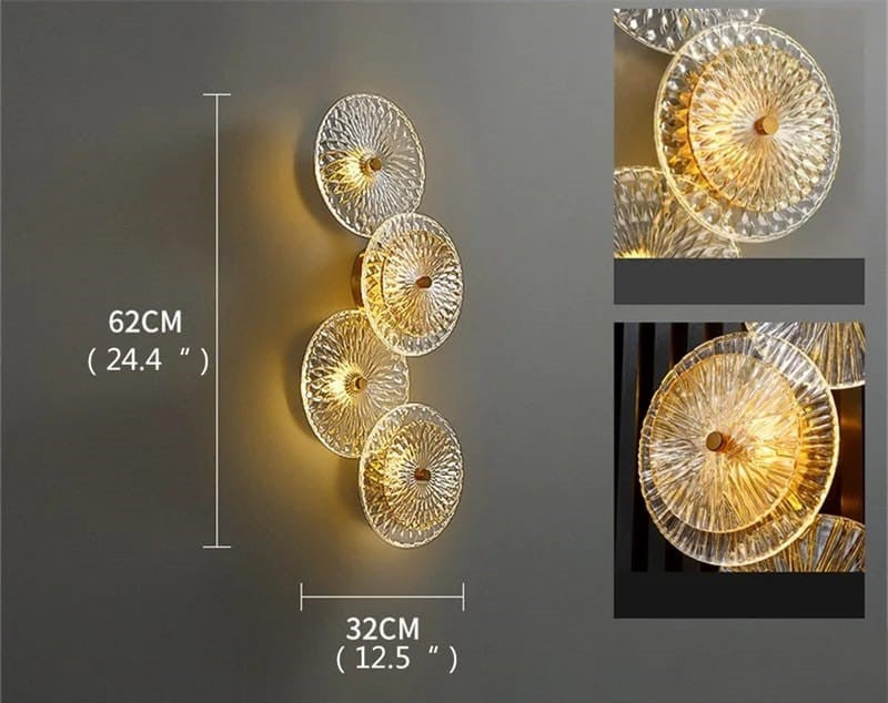 Modern Designer Luxury Lotus 4 Leaf Wall Sconce