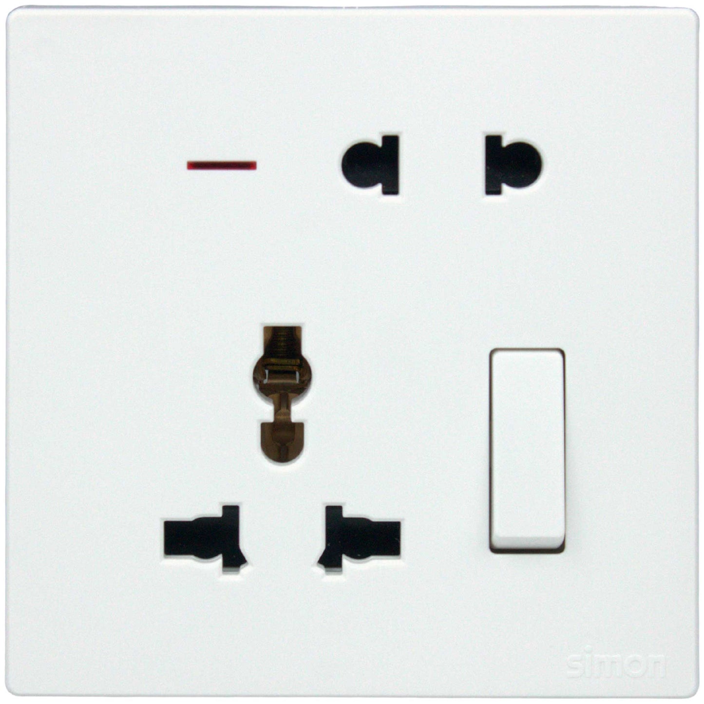 2Pin & Multi Socket with Switch & Light - Simon
