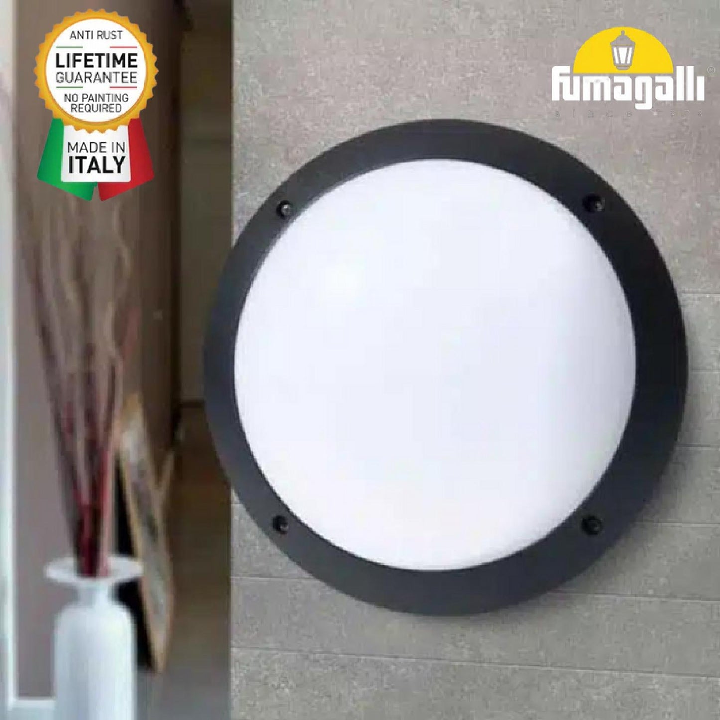 Lucia Range Round Bulkhead Lamp - Fumagalli