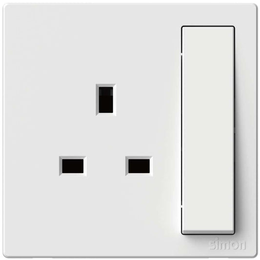 1G British Standard Socket with Switch - Simon