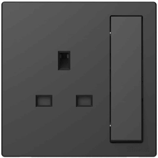 1G British Standard Socket with Switch Colors - Simon