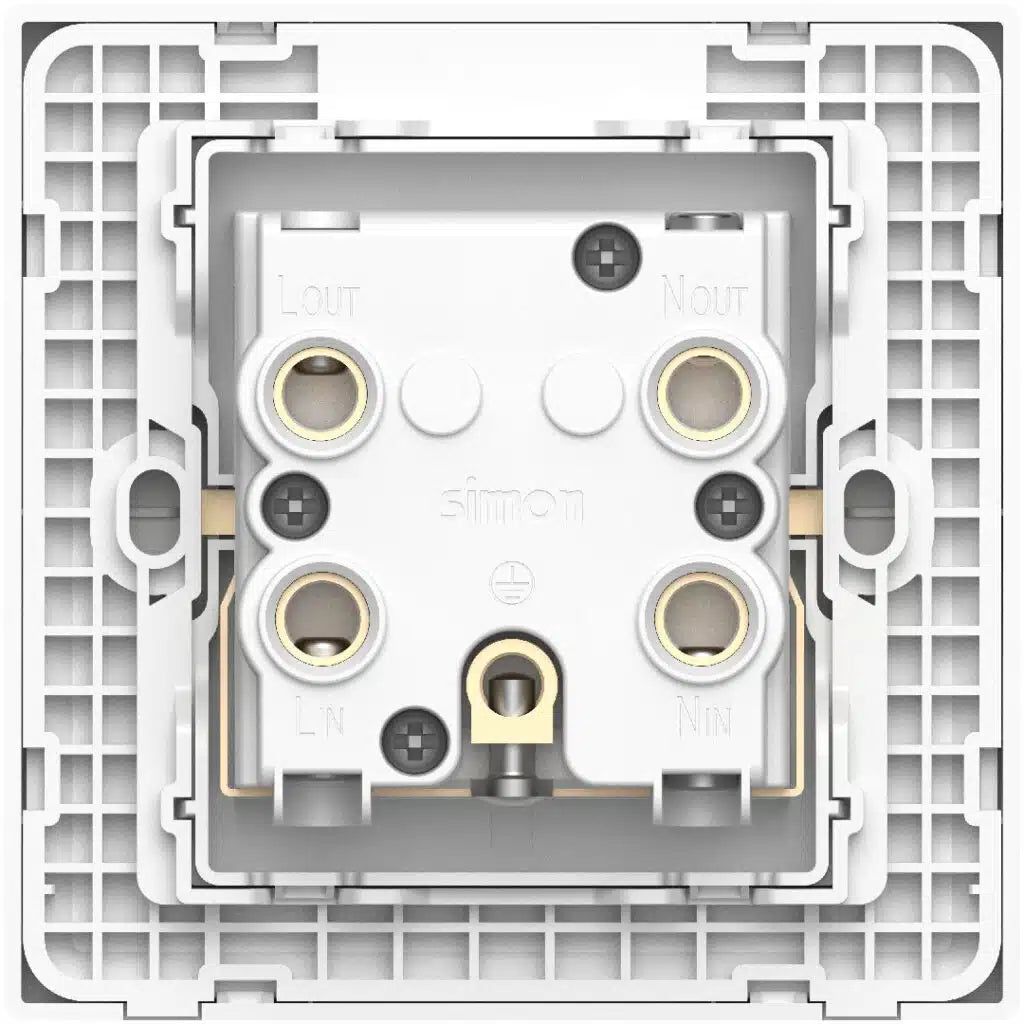 45A Double Pole Switch with LED - Simon