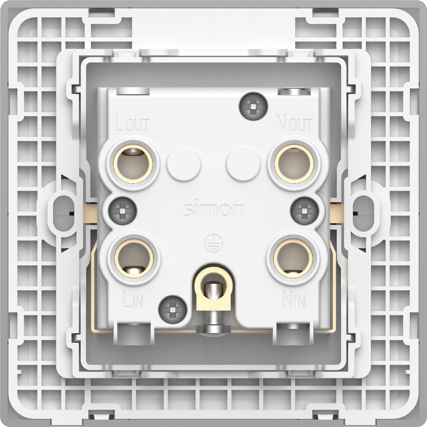 45A Double Pole Switch with LED Colors - Simon