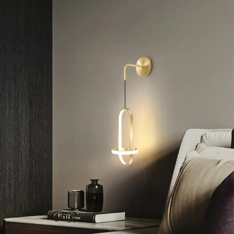 Modern Double Gold Ring LED Wall Lamp