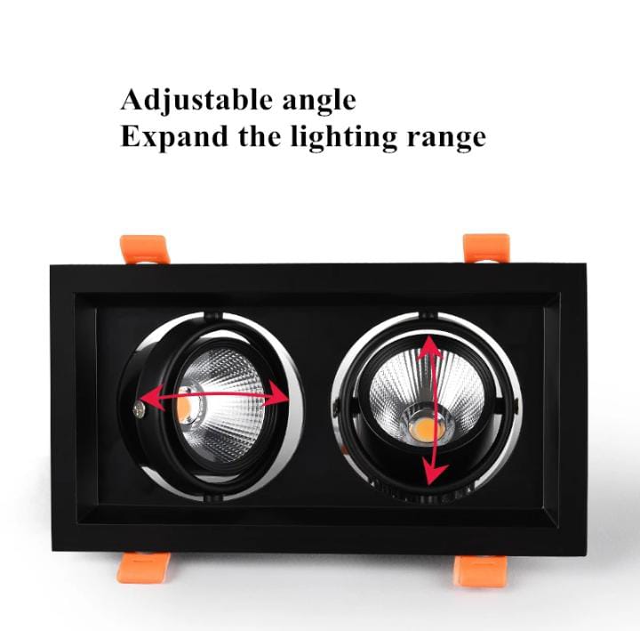 COB Downlight Rectangular Recessed (2x8watt) – HomeFit