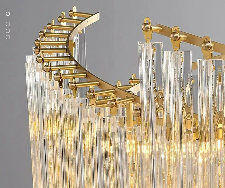 Postmodern Gold Spiral Crystal Chandelier (1000mm)