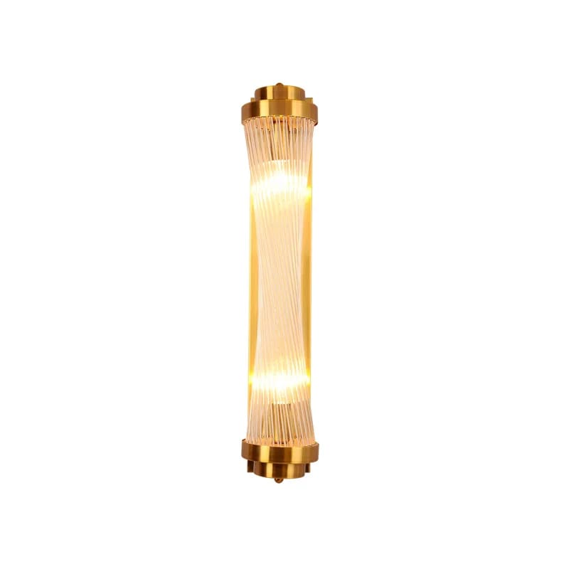 Gold Crystal Glass Rod Wall Lamp