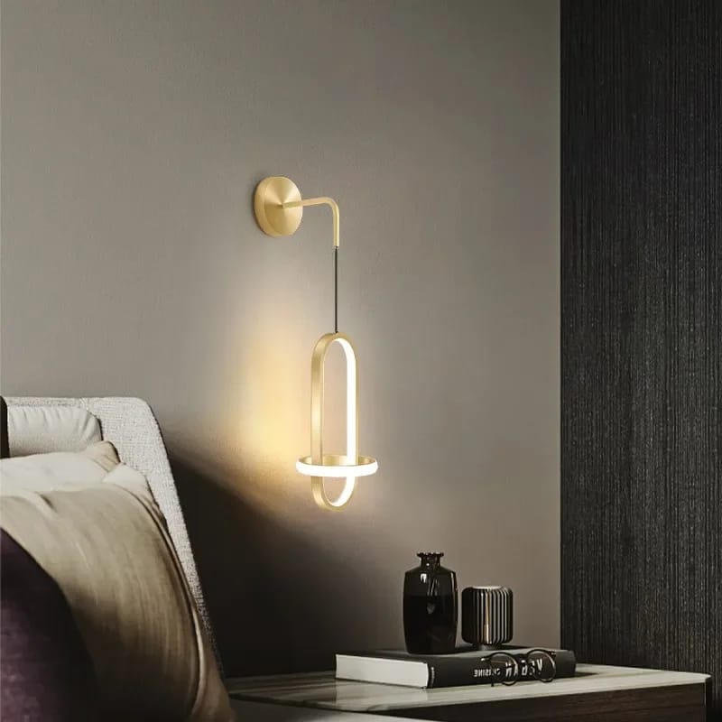 Modern Double Gold Ring LED Wall Lamp