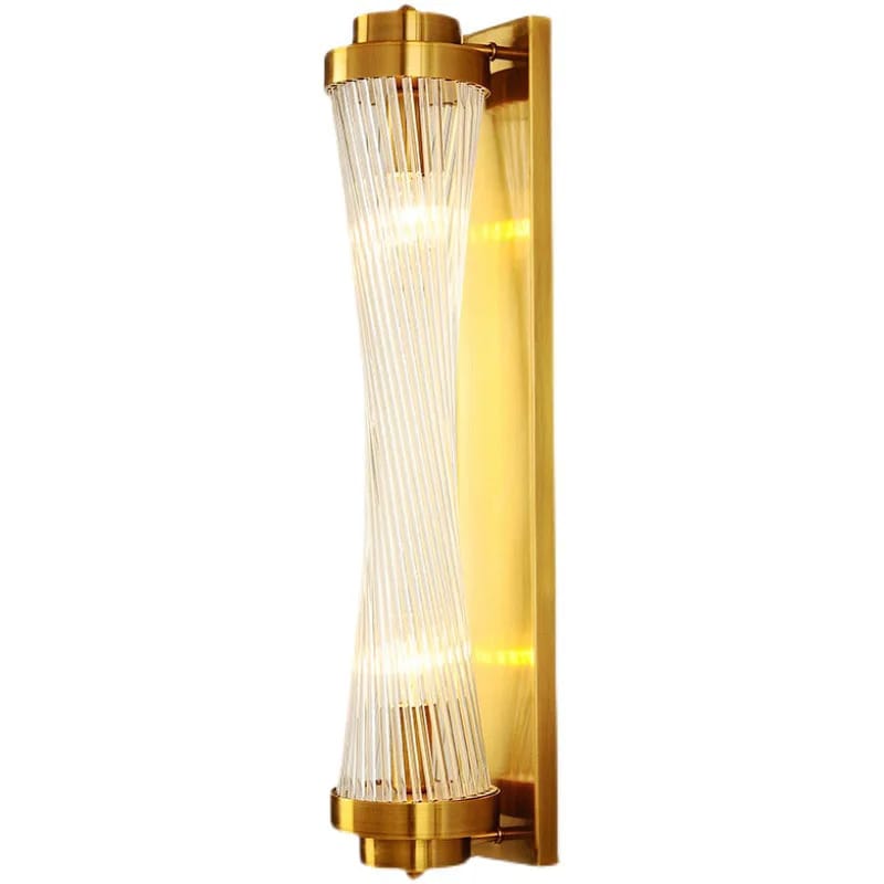 Gold Crystal Glass Rod Wall Lamp