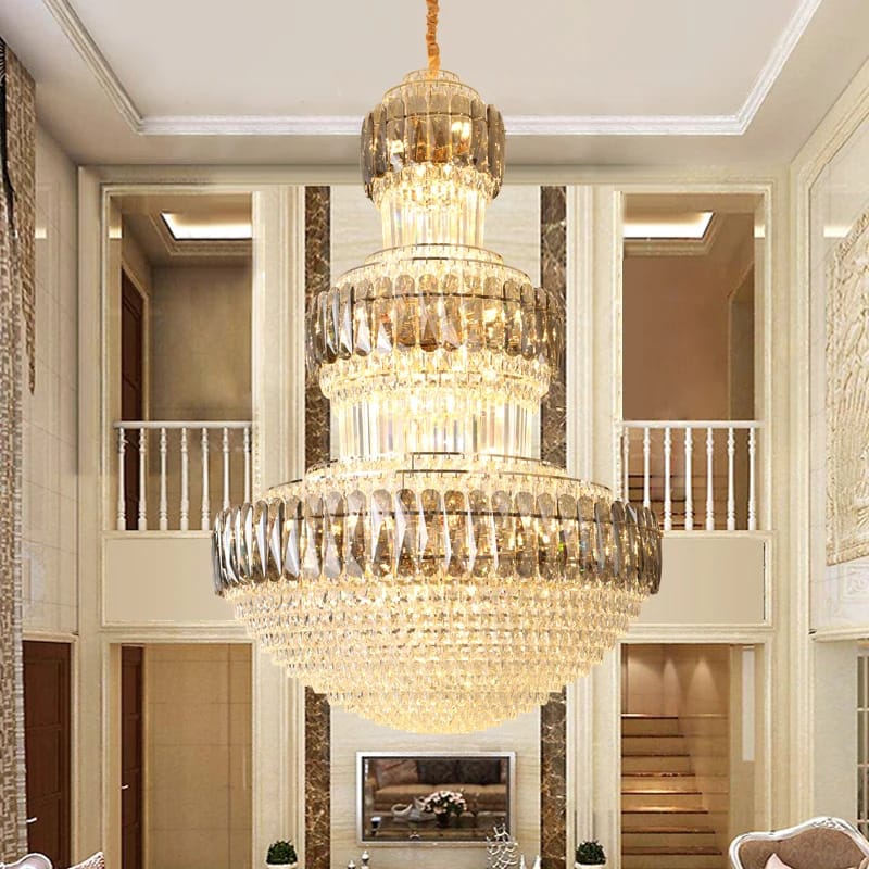 European Luxury Style Villa Duplex Crystal Chandelier