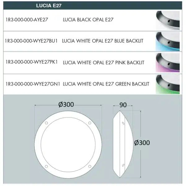 Lucia Range Round Bulkhead Lamp - fumagalli