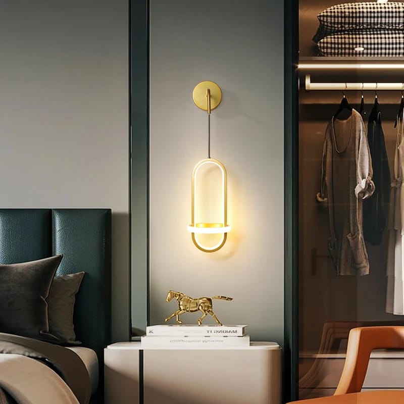 Modern Double Gold Ring LED Wall Lamp