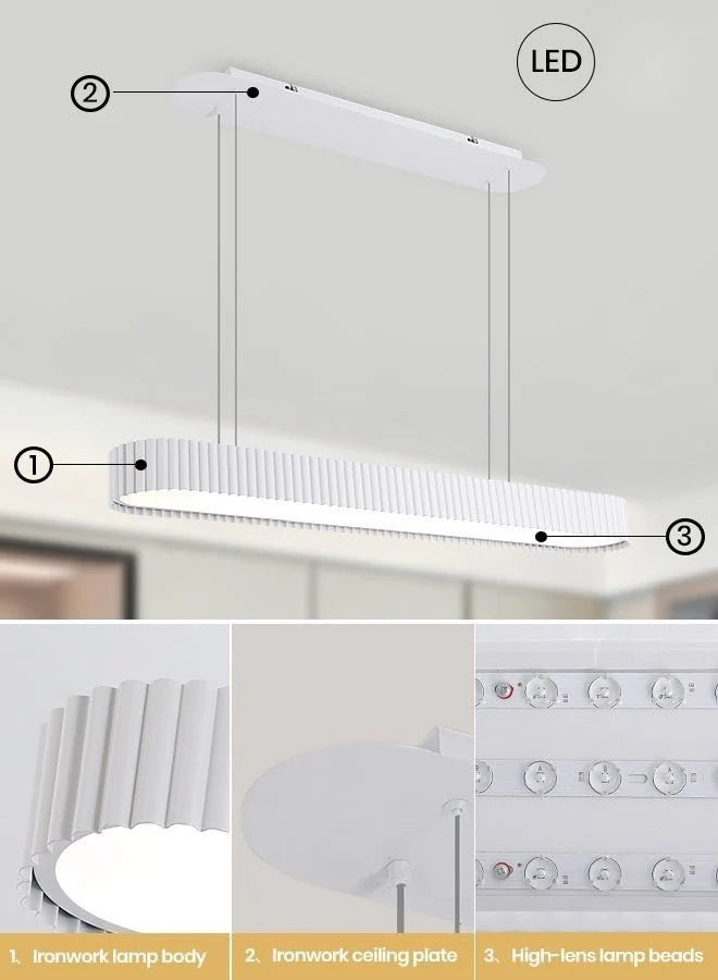 Modern Oval LED Hanging Lamp (3in1)