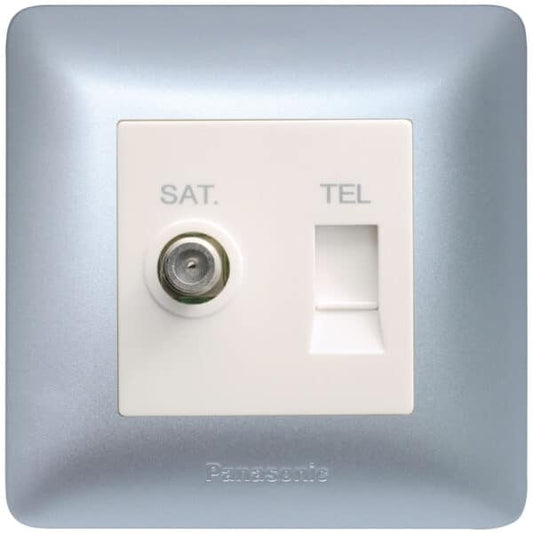 Panasonic TV socket + Tel Socket MW