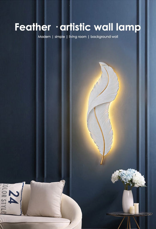 Nordic Artistic Luxury Leaf Style LED Wall lamp