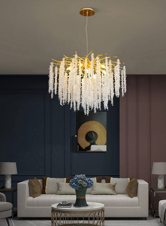 Waterfall Luxury Round Crystal Chandelier