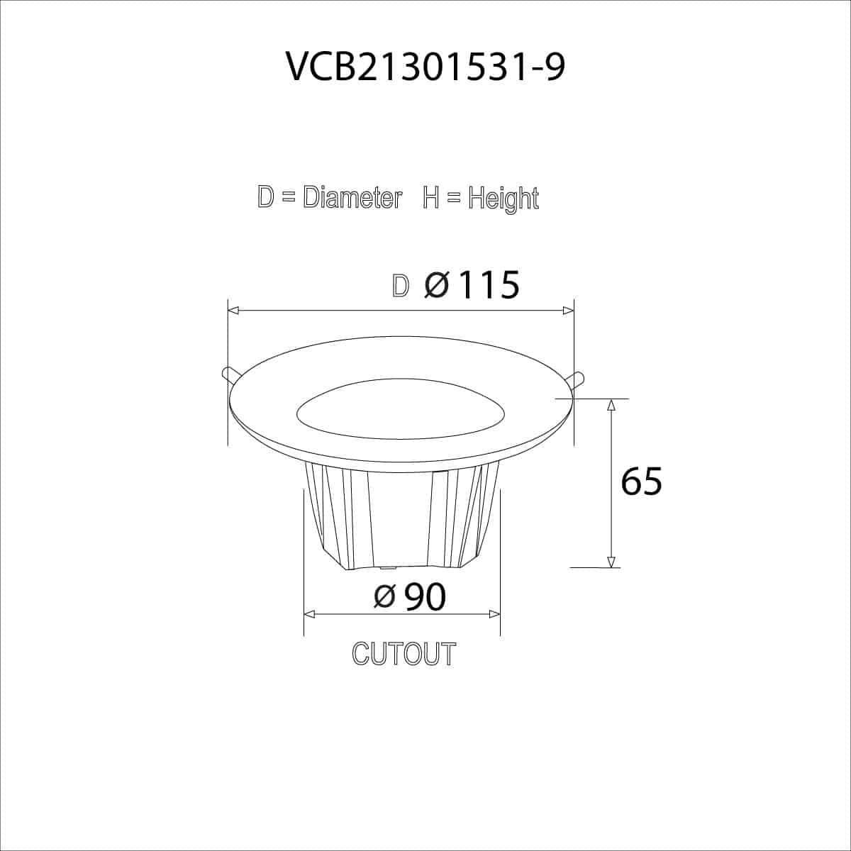 COB Down Light 15W - Venus