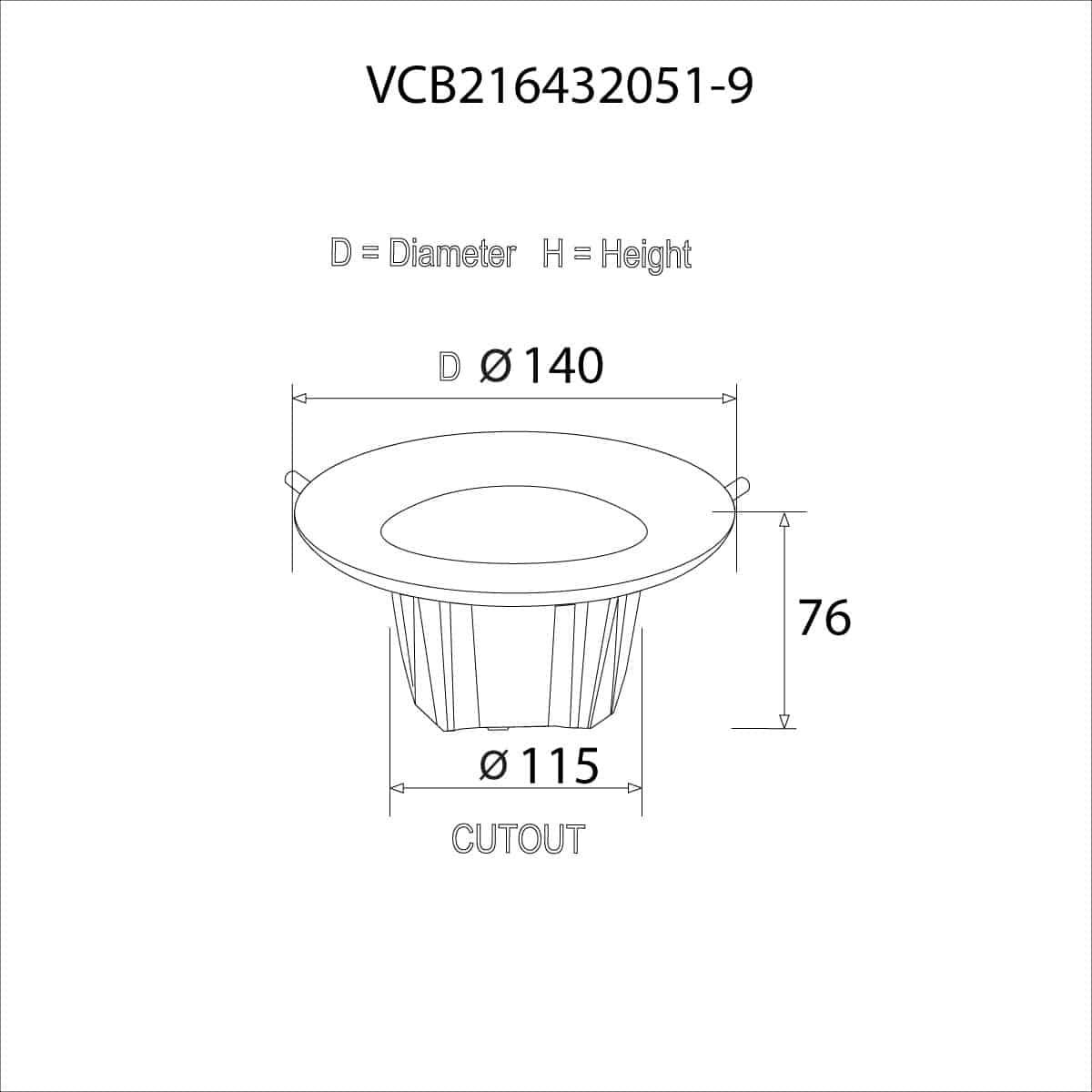COB Down Light (DL) 20W  (Tunable)