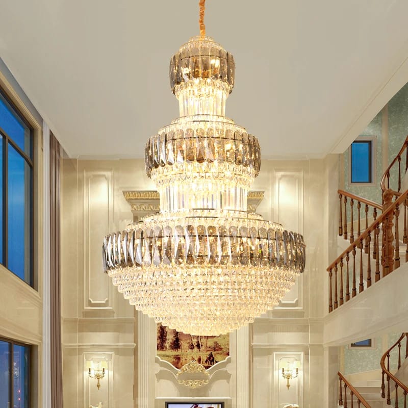 European Luxury Style Villa Duplex Crystal Chandelier