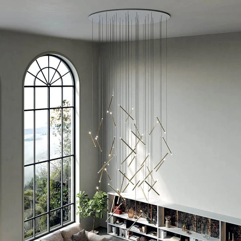 Modern Long Stick Luxury Chandelier