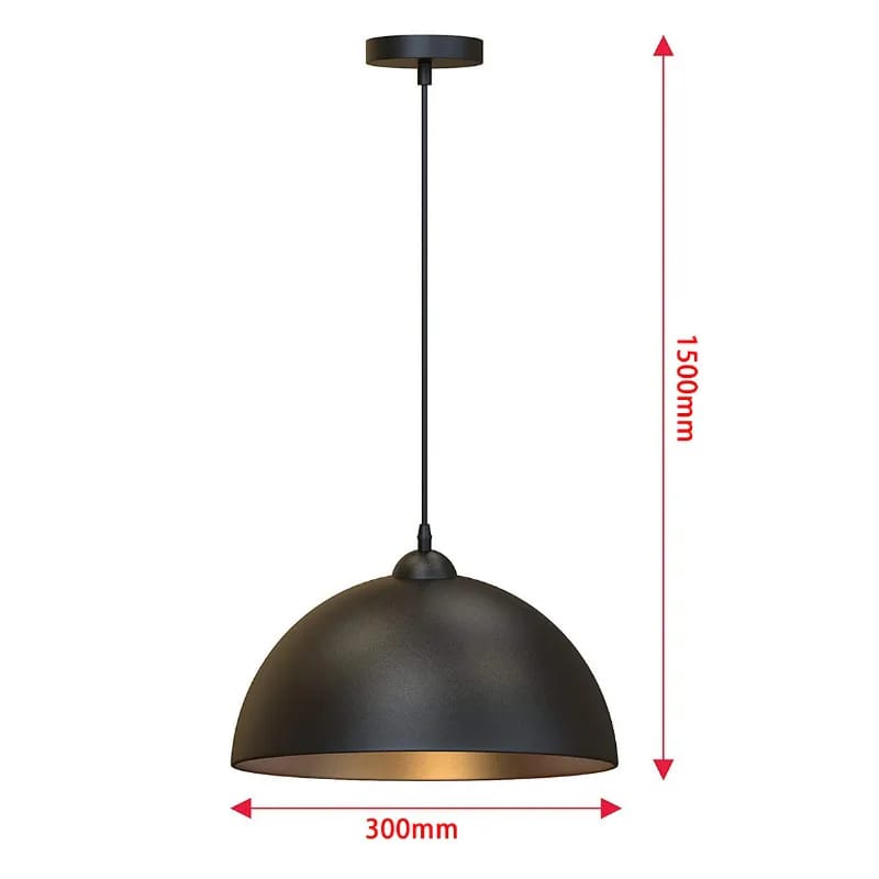 Hut shaped vintage ceiling pendant light