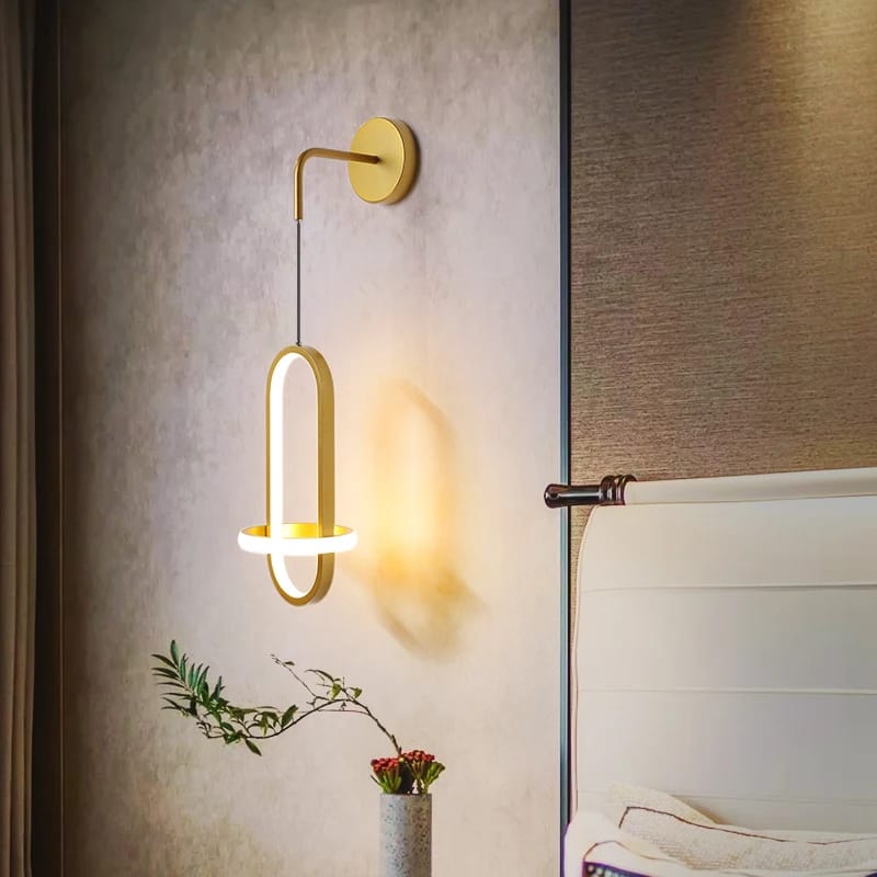 Modern Double Gold Ring LED Wall Lamp